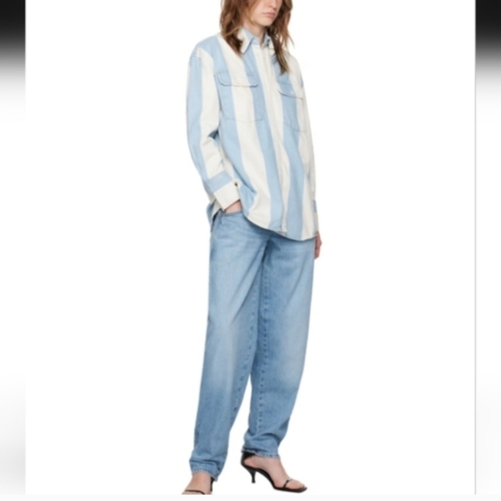 FRAME 90's Utility Loose Jeans Size 28 High Rise Roll Hems Or Straight Leg - Picture 8 of 15